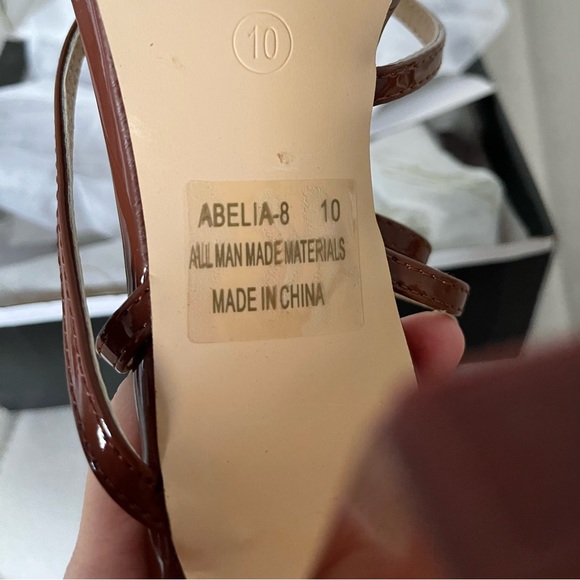 Chocolate Ankle Wrapped Heels - Picture 5 of 10